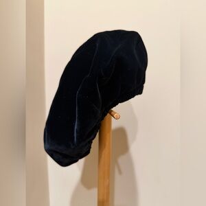 Saint Laurent Black Velvet M Beret~ Excellent Condition